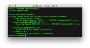 mac check for updates terminal