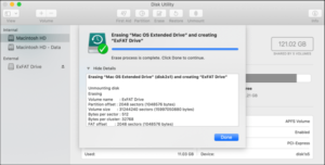 exfat vs mac os extended journaled speed