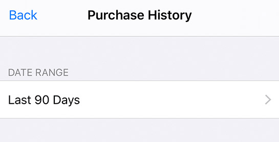 clear app purchase history