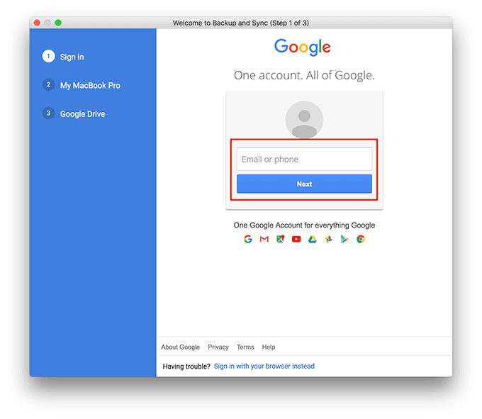 the desktop uploader for google photos does not open on my mac