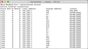 mac terminal commands network