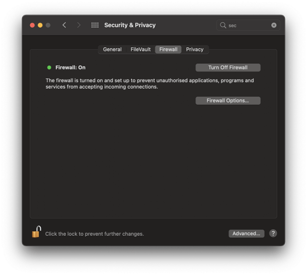 update firewall to allow spotify mac