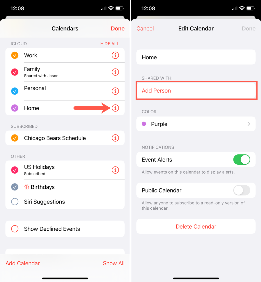 How to Share an iCloud Calendar on iPhone iPad and Mac