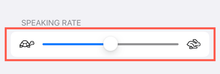 what does speech rate mean on my phone
