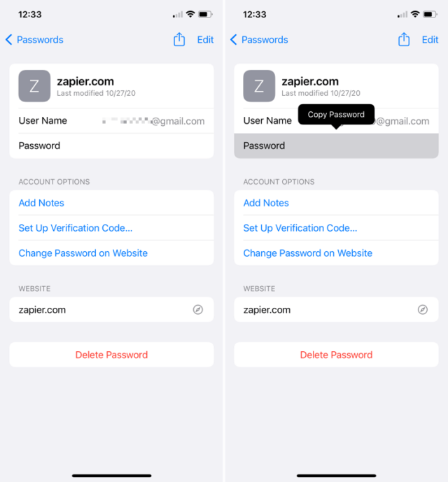 safari saved passwords ios